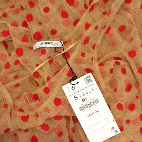 ZARA Trafaluc Polka Dot Maxi Dress  NWT - Picture 7 of 8